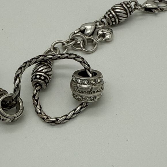 Brighton Slide Bracelet Charms Slide Right On Silver Plated Grandmother Charm - Picture 6 of 6